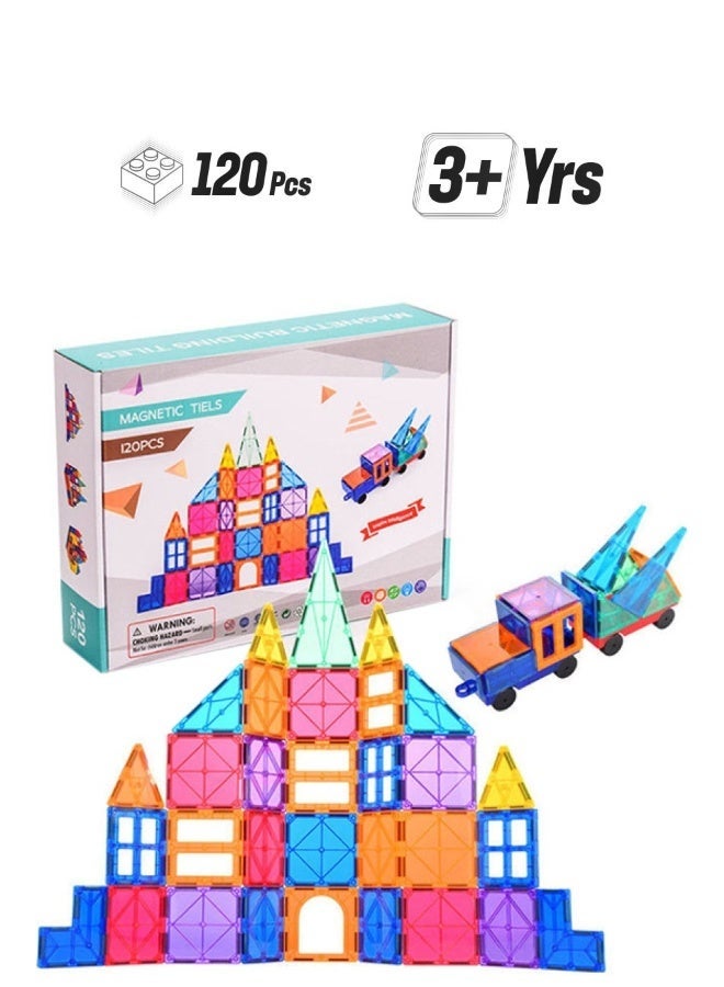 hibobi 120-Piece Construction Magnetic Blocks Building Toy Set 120 3+ Years - Image 2