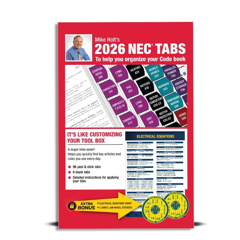 Mike Holt Enterprises Mike Holt's Electrical Code Tabs, Based on The 2026 NEC - Image 1