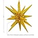 BBPOOL 6 Pcs Gold Star Balloons22 Inch Gold Starburst Balloons Star Foil Mylar Balloons for Birthday Party Wedding Christmas New Year Anniversary Graduation Decorations - Image 4