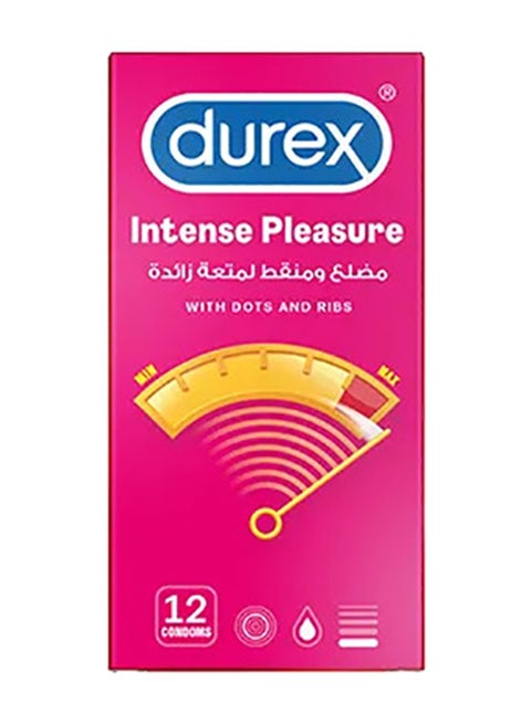 Intense Pleasure with Dots and Ribs Condoms ( Pack of 12)