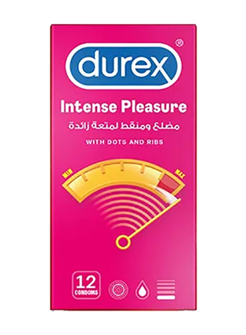 Durex Intense Pleasure with Dots and Ribs Condoms ( Pack of 12) - Image 1