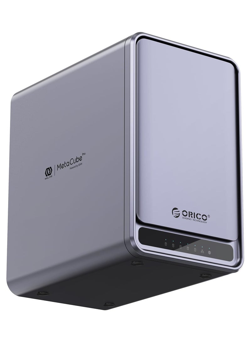 Orico ORICO Remote Storage for APP-Connect, VPN Exclusive Channel(Data Does Not Go Through Public Cloud), SDVN Encryption, Samba & DLNA Protocol, 2GB RAM DDR4, RAID Function, Team Storage Center - TS500  - Image 1