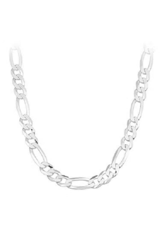 Kooljewelry Silver-Tone Oval Link Statement Chain Necklace