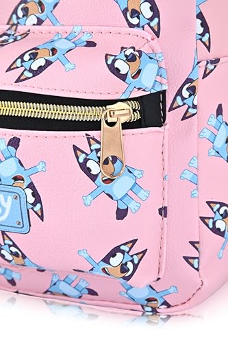 Fast Forward Bluey Backpack for Boys, Girls, Women, Men, Unisex | Cute PU Leather 10" Bluey Mini Backpack Purse Shoulder Purse | Bluey Bag and Bluey Accessories - Image 4