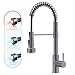 GIMILI Black Stainless Kitchen Faucet with Pull Down Sprayer Single Hole Stainless Steel LED Faucet Suitable for Farmhouses RV Laundry Room Outdoor and Campers Llave para fregadero de cocina - Image 2