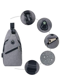 SYOSI Sling Bag, Chest Bag with USB Charging Port, Men Lightweight Crossbody For Hiking,Cycling, Traveling  - Image 3
