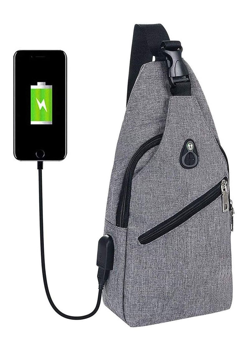 SYOSI - Sling Bag, Chest Bag with USB Charging Port, Men Lightweight Crossbody For Hiking,Cycling, Traveling - Image 1
