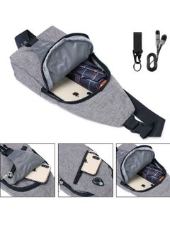 SYOSI Sling Bag, Chest Bag with USB Charging Port, Men Lightweight Crossbody For Hiking,Cycling, Traveling  - Image 2