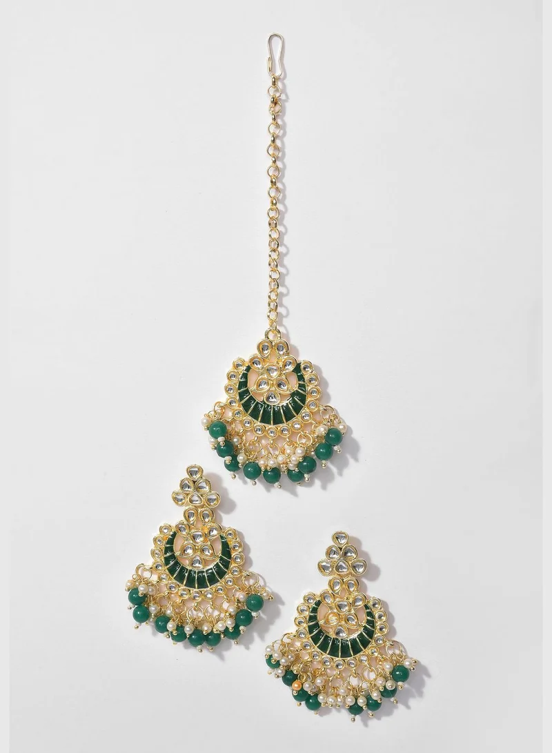 SOHI Gold-plated earrings set