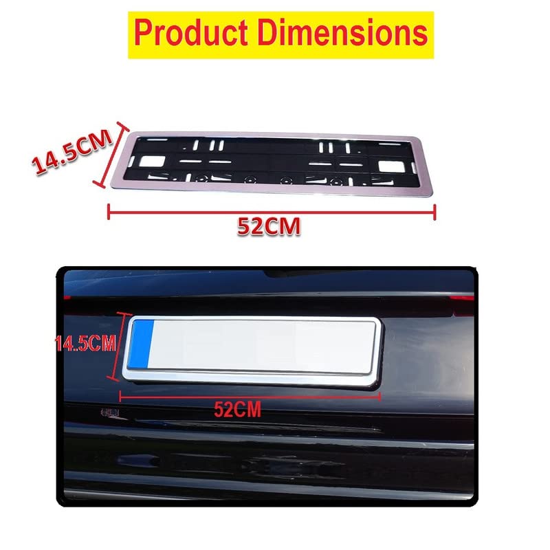 ModifyStyle Front & Rear Number Plate Frame Chrome Suitable for Mahindra XUV 500 (2011-2015) Type-1 - Image 2