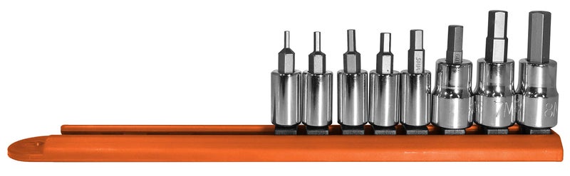Mayhew Tools 16019 Metric Hex Socket Bit Set, 8-Piece, Polished Chrome - Image 1