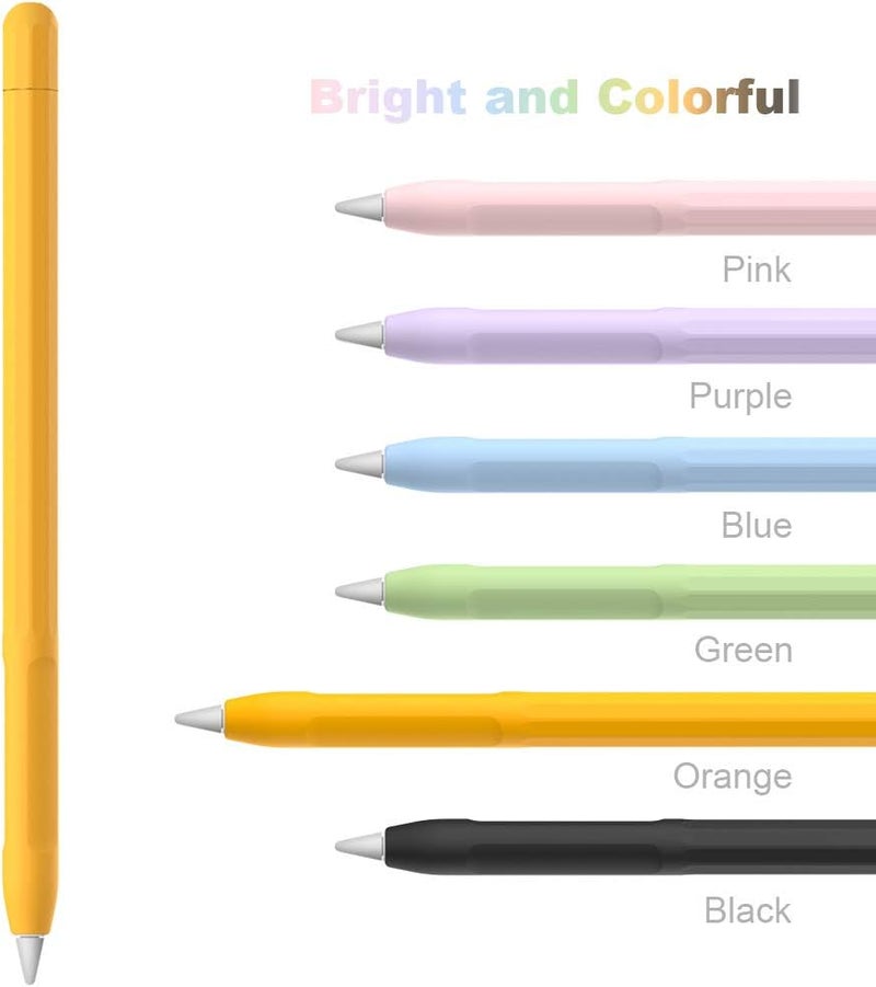 غطاء لقبضة قلم Apple كإكسسوارات حامل لقلم Apple من الجيل الأول مع غطاء واقي للطرف لقلم iPad (برتقالي) - Image 3