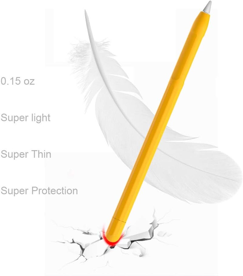 غطاء لقبضة قلم Apple كإكسسوارات حامل لقلم Apple من الجيل الأول مع غطاء واقي للطرف لقلم iPad (برتقالي) - Image 4