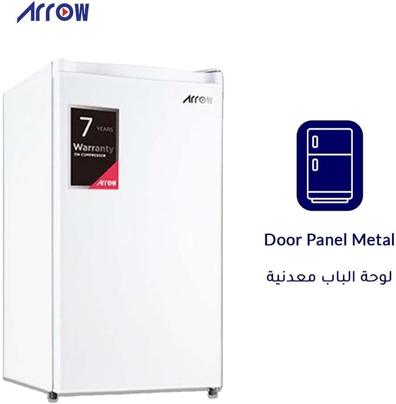 89L Single Door Refrigerator with 10L Freezer, 3.3 Cu.Ft. Capacity, LED Lighting, Low Noise (39 dB), Manual Defrost, Mechanical Temperature Control, Food Care Drawer | Model: RO1-139LW - Image 4