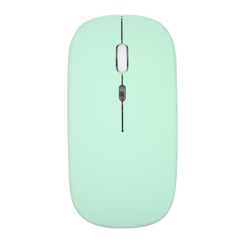 Wireless Mouse: Light Green, Dual-Mode 2.4G+BT3.0 Connection, Up To 10M Transmission, 3 Adjustable DPI, Ergonomic Comfort, Mute Buttons - Slim Portable Mouse For Office And Gaming Use - Image 1