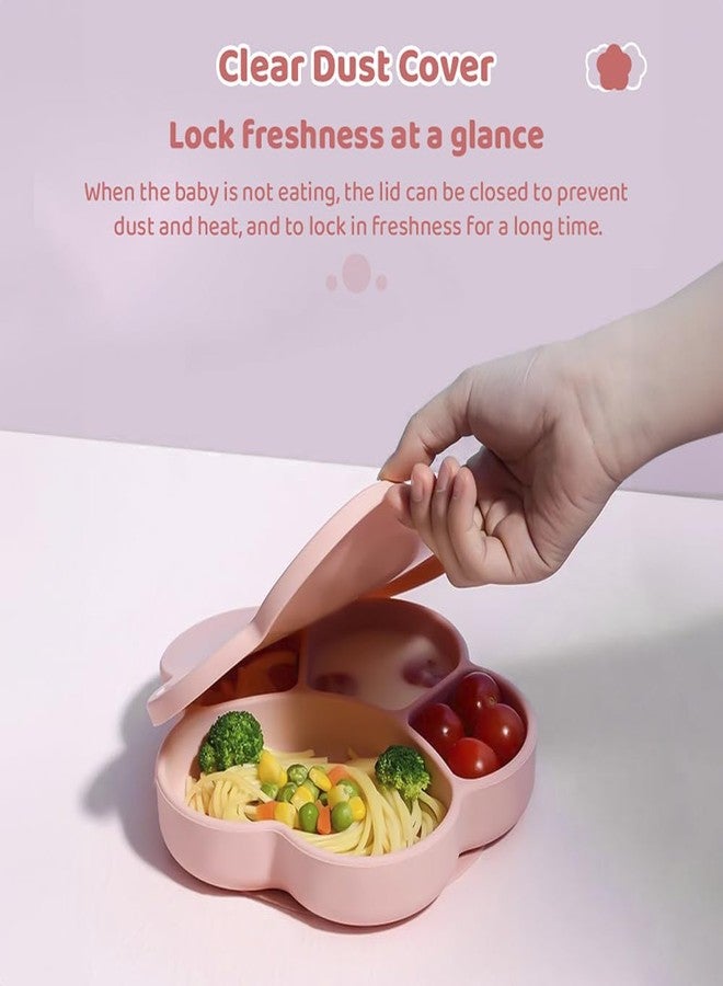 StarAndDaisy Baby Silicone Suction Plate with Lid – Spill-Proof Toddler Meal Plate, BPA-Free Baby Feeding Dish, Mess-Free Plates for Weaning & Mealtime -Yellow - Image 5