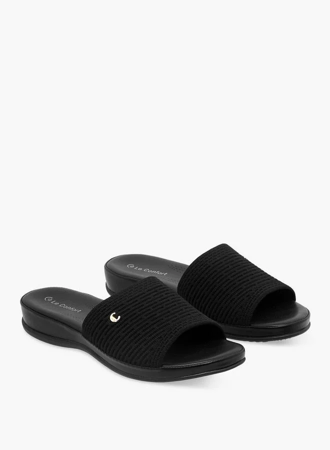 Le Confort BLACK Women Flyknit Textured Sandals for Women | Best Price UAE