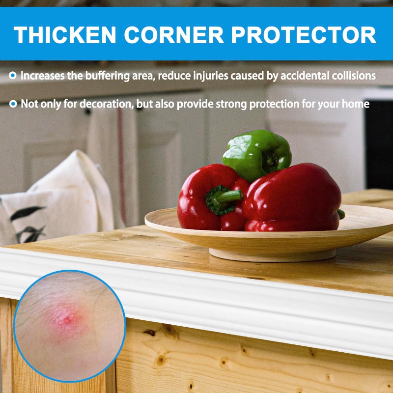 Heonay Wall Corner Protector Peel and Stick Corner Trim Molding Flexible Inside & Outside Wall Edge Guard Self Adhesive Moulding Trim for Edge Use, White, 0.8â€ W x 10â€™ L - Image 4