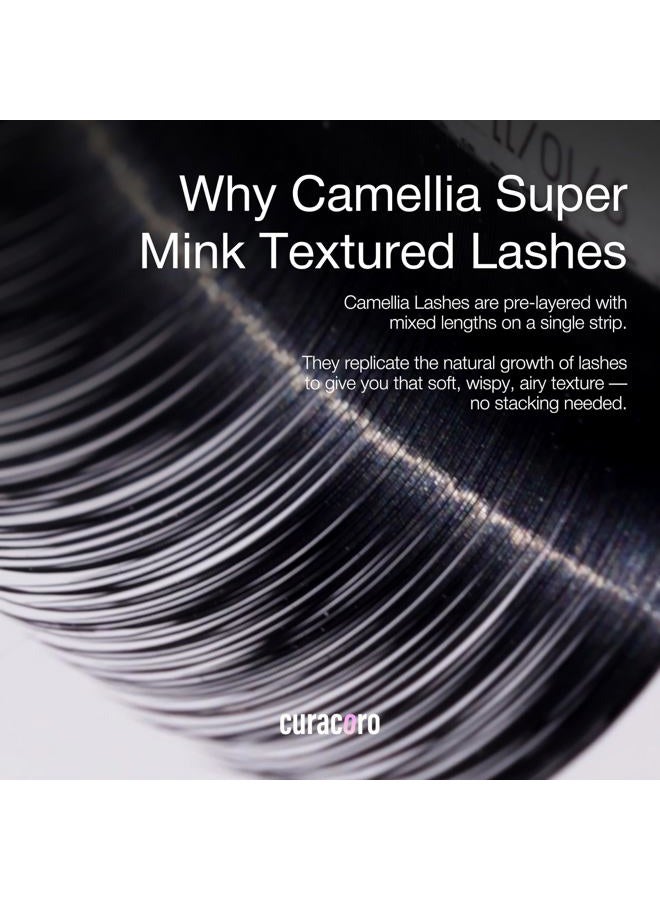 CURACORO Camellia Super Mink Textured Lashes 0.07mm C Mix - Image 4