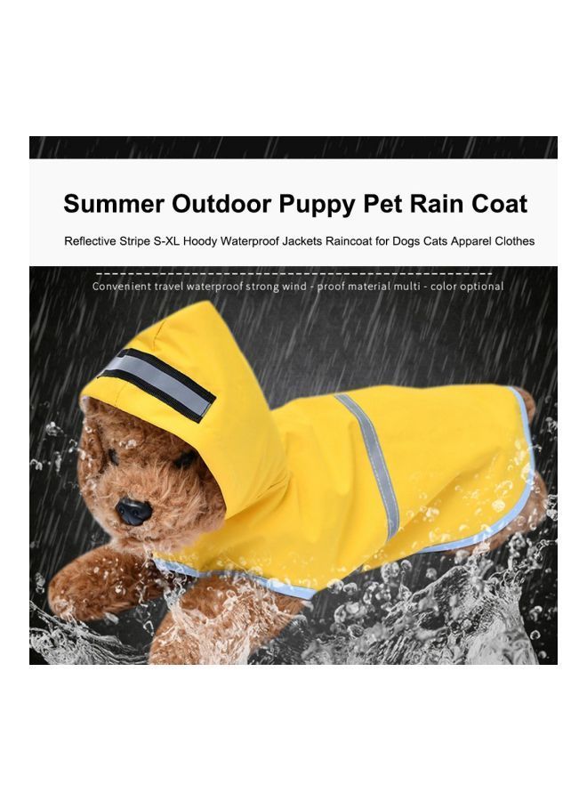 NIBEMINENT Hooded Summer Raincoat Yellow/Grey XL - Image 3