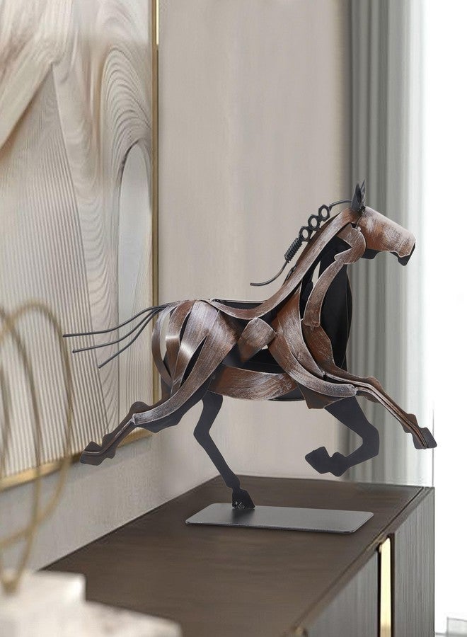 SunBlogs Art Rustic Running Horse Statue - Unique Metal Figurines for Home Decor, Gifts for Women & Men (Vintage Brown) - Image 4