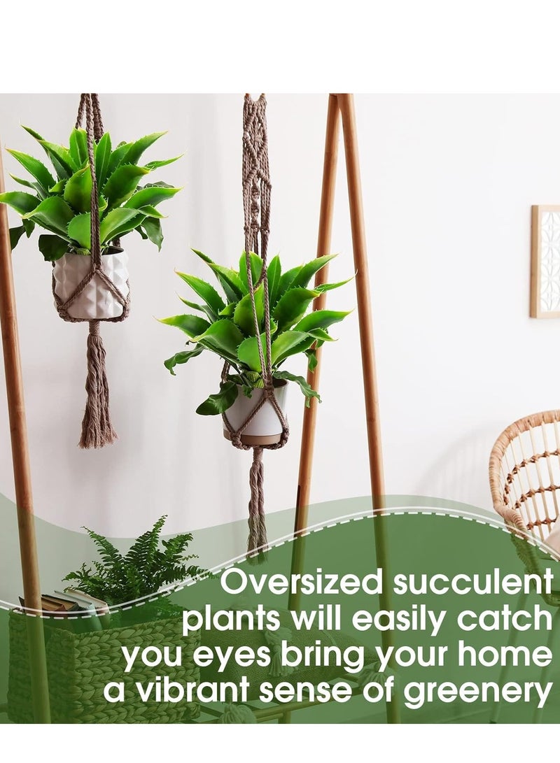 SYOSI 4 Pcs Artificial Succulents Plants Large Fake Faux Unpotted Leaves Realistic Aloe Plant DIY Crafting Greenery Indoor Decor for Home Wedding Party Wall Festival Office  - Image 4