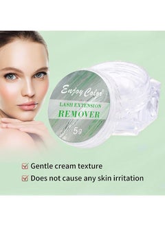 Enjoy Color Lash Extension Remover 5g, Eyelash Extension Remover Gentle Floral Scented Cream Eyelash Remover Quick Dissolving Eyelash Extension Remover for Salon Eyelash Adhesive Remover  - Image 2