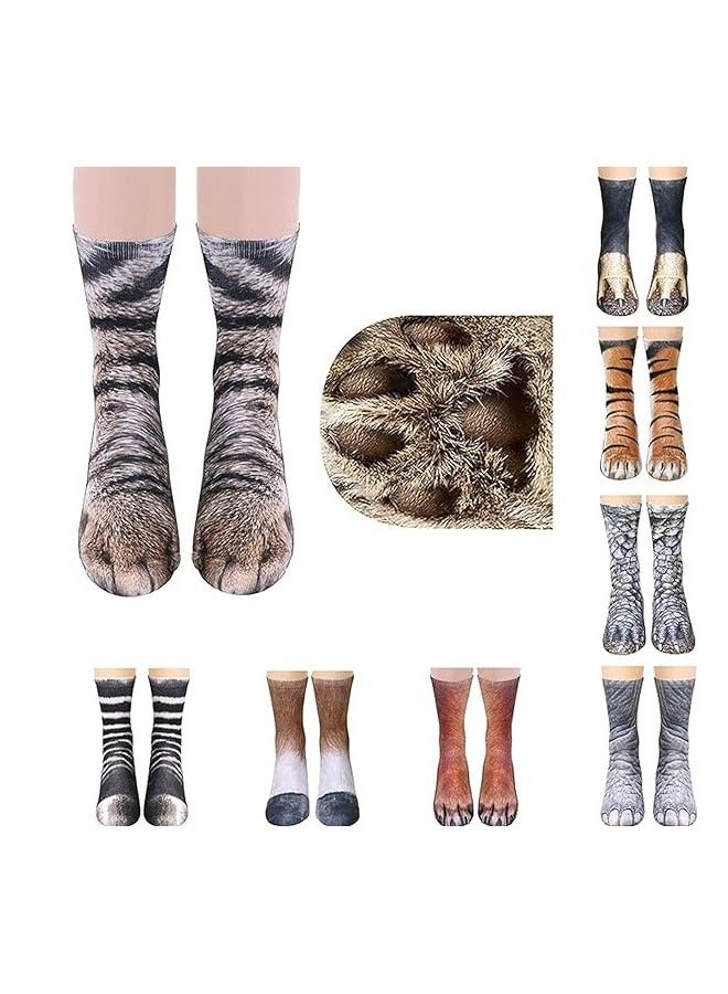Excefore Paws Socks - Funny 3D Animal Socks Crazy Cat Tiger Dog Paw Crew Socks, Christmas Gifts for Women, Men, Christmas Decorations 1 Pair - Image 5