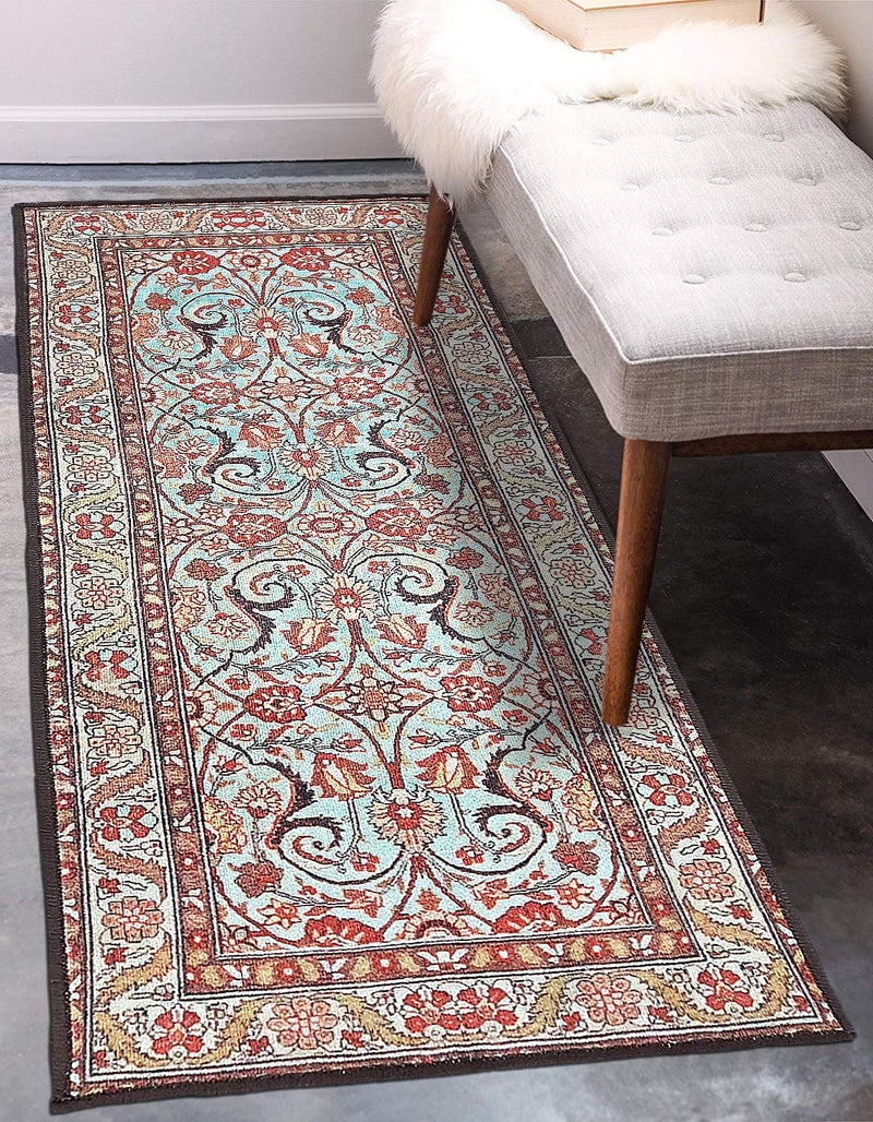 Status Contract Polypropylene Anti Skid Runner for Living Area | Rug for Bedroom |Rug for Dining Kitchen | Rug for Dining Table | Rug for Floor with Anti Slip Backing- 56X140 CM, Multi - Image 2