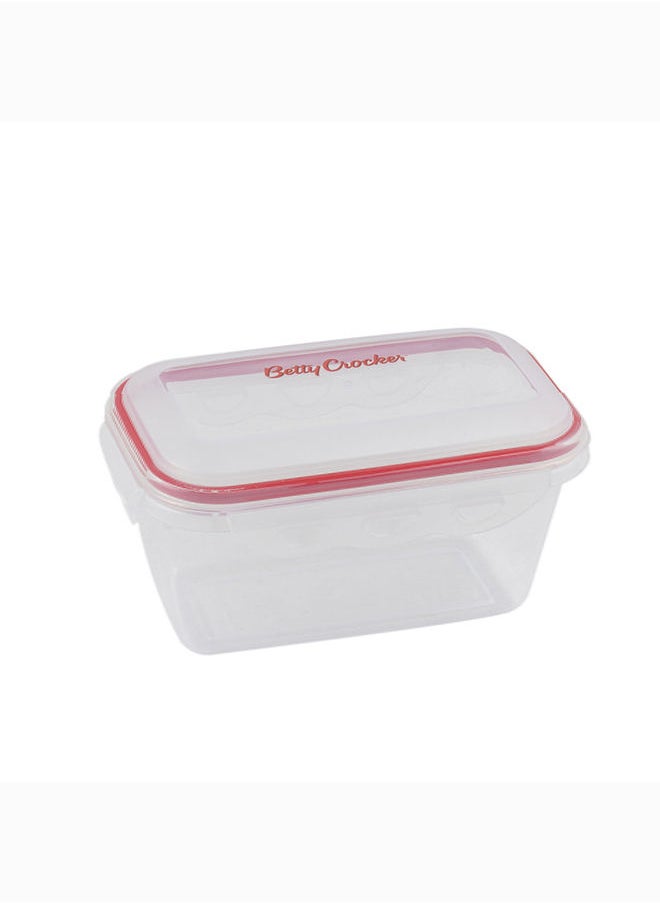 Betty Crocker Betty Crocker Rectangular Food Container 960Ml Transparent & Red 