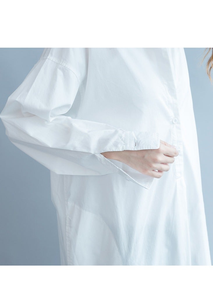 women shirt dress with pockets shirt dress long sleeve maxi dress  - Image 5
