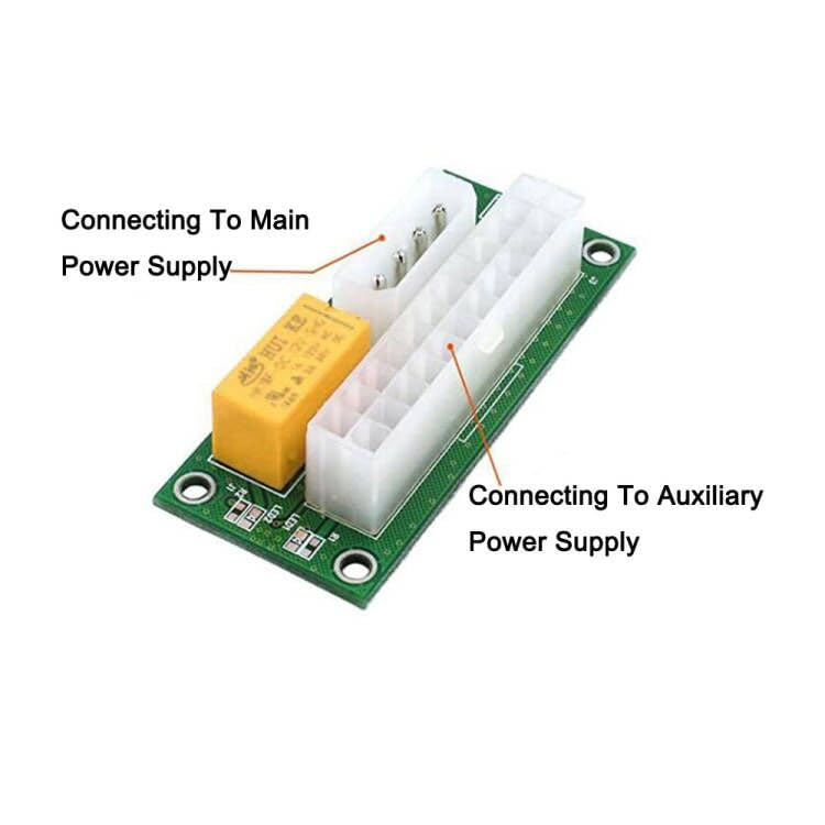 Thsion Dual PSU Connector Multiple Power Supply Adapter Sync Starter Dual Power Supply Connector Molex 4-Pin 2 Pack - Image 3
