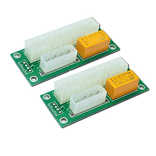 Thsion Dual PSU Connector Multiple Power Supply Adapter Sync Starter Dual Power Supply Connector Molex 4-Pin 2 Pack - Image 1