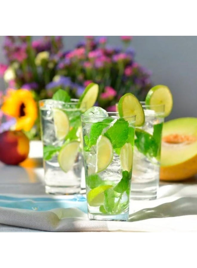 KROSNO Pure Collection Highball Glass Set - 6 Pieces (350 ml) Beer/Wine or Water Glasses Tumblers Made in Poland | Family Gifting Material For Birthdays, Housewarming Occassions, Lightweight Glassware - Image 2