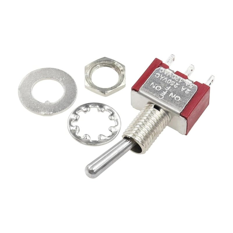 مفتاح تبديل ذاتي الإعادة Red MTS 402 SPDT DPDT 5A 125V 3A 250V AC ON ON ON Off ON 1 قطعة - Image 5