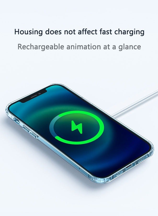 كاست ويف تنطبق على اي فون 15 برو مع magsafe حالة الهاتف شفافة - Image 4