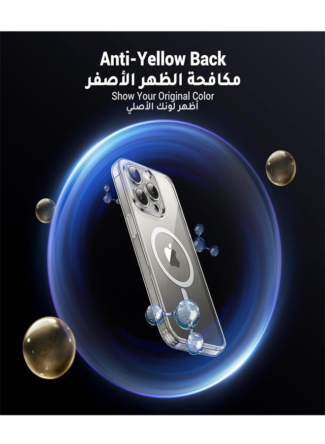 كاست ويف تنطبق على اي فون 15 برو مع magsafe حالة الهاتف شفافة - Image 3