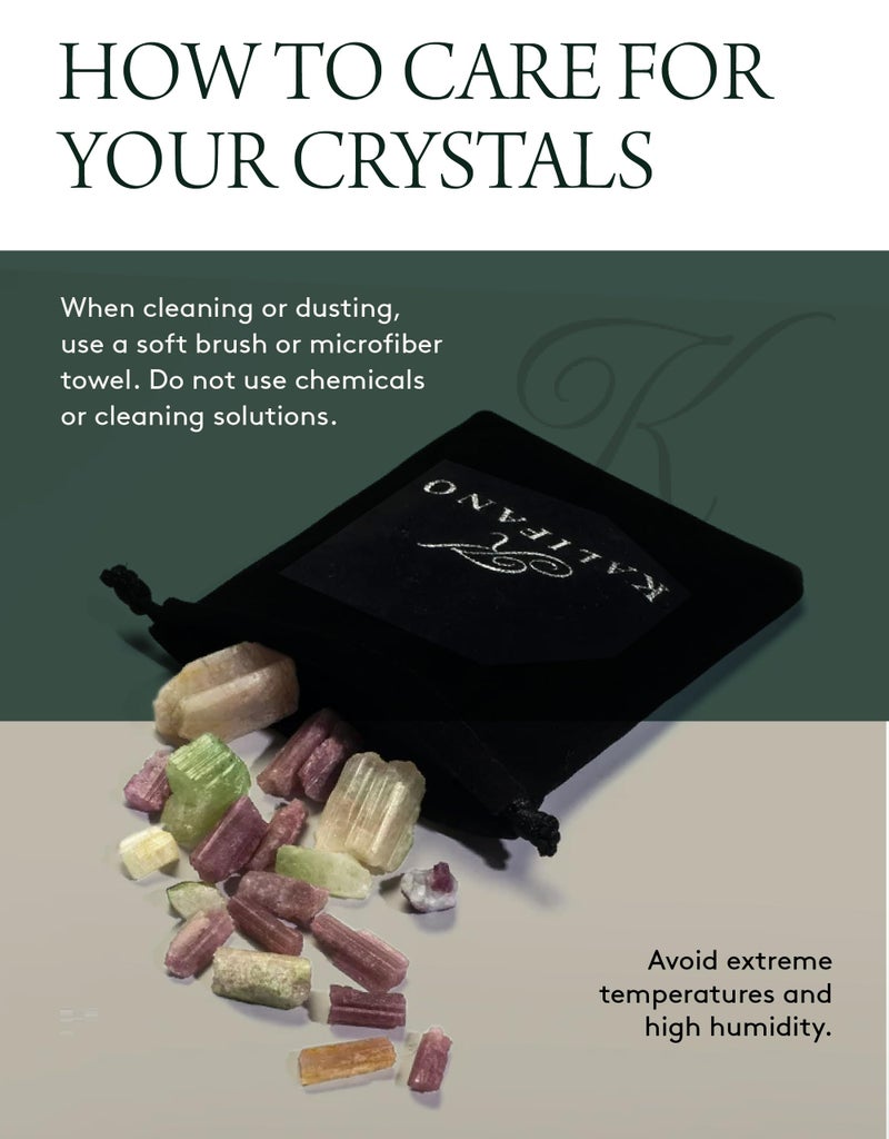 KALIFANO Bicolor Tourmaline Bundle with Calming and Purification Energy - Rare Brazilian Watermelon Rubellite Turmalina Reiki Healing Crystal (Information Card Included) - Image 5