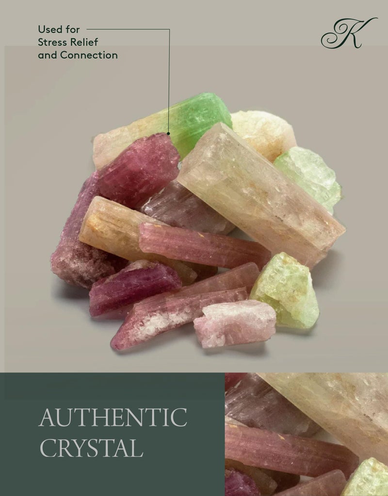 KALIFANO Bicolor Tourmaline Bundle with Calming and Purification Energy - Rare Brazilian Watermelon Rubellite Turmalina Reiki Healing Crystal (Information Card Included) - Image 3