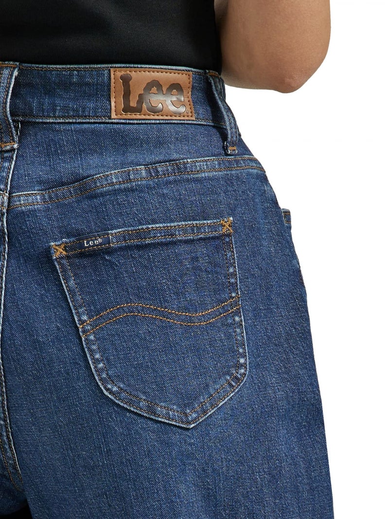 Lee Women's Legendary High Rise Wide Leg Crop Jean Ink Spot 0 - Image 3