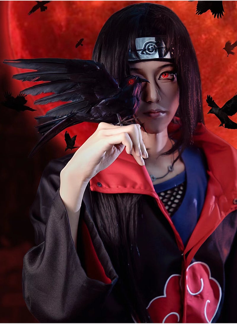 Unibling - Unibling Itachi Uchiha's Sharingan Naruto Yearly Colored Contact Lenses, Unisex Cosmetic Contact Lenses, Enlargement Collection, Cosplay, With Case - Image 1