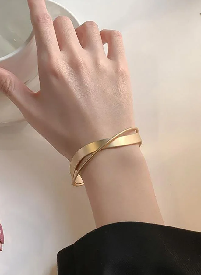 Take Two Crossover Open-Cuff Bracelet