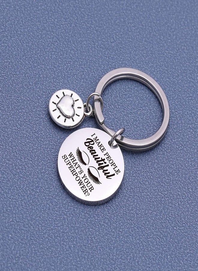 Nothers ASANHAO Beautician Gift Beauty Salon Jewelry Beautician Appreciation Gift Eyelash Keychain Makeup Artists Jewelry Beautician Keychain - Image 3