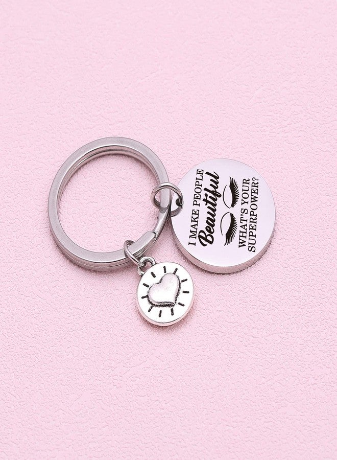Nothers ASANHAO Beautician Gift Beauty Salon Jewelry Beautician Appreciation Gift Eyelash Keychain Makeup Artists Jewelry Beautician Keychain - Image 5