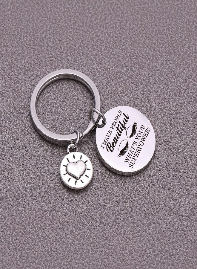 Nothers ASANHAO Beautician Gift Beauty Salon Jewelry Beautician Appreciation Gift Eyelash Keychain Makeup Artists Jewelry Beautician Keychain - Image 4