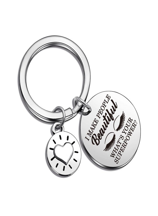 Nothers ASANHAO Beautician Gift Beauty Salon Jewelry Beautician Appreciation Gift Eyelash Keychain Makeup Artists Jewelry Beautician Keychain - Image 1