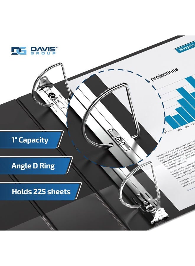 Davis Group Premium Economy, Angle D Ring, Binder, 6 Pack 1" - Image 2