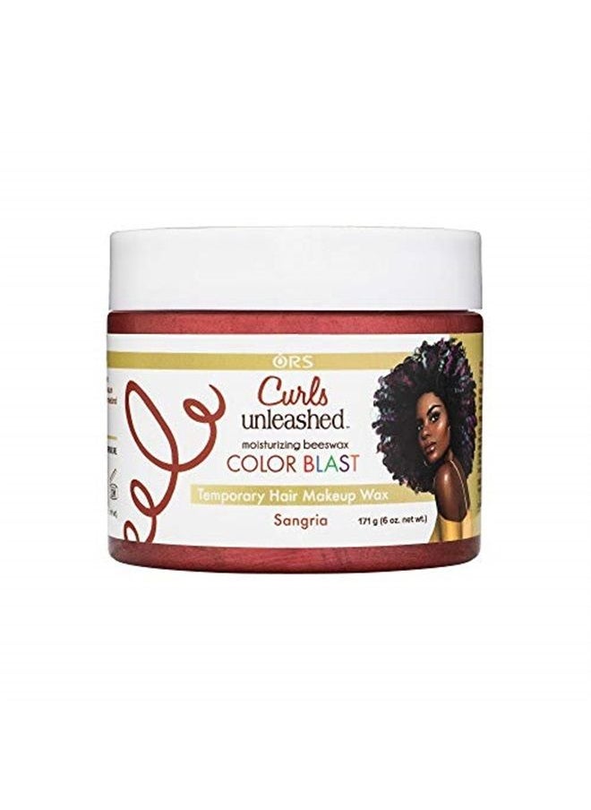 Curls Unleashed Color Blast Hair Wax, Temporary Curl Defining Wax, Sangria, (6.0 oz)  - Image 1