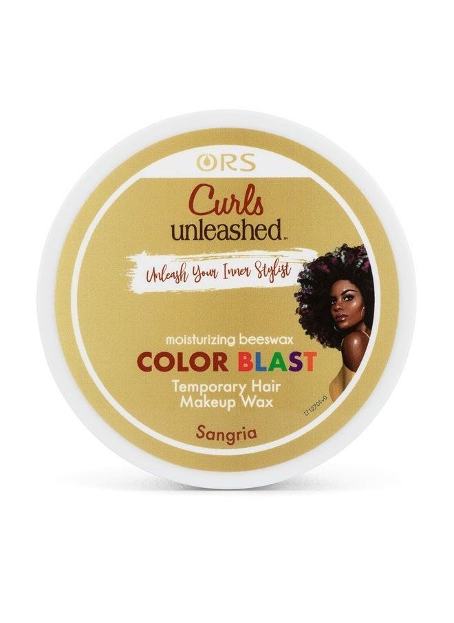 Curls Unleashed Color Blast Hair Wax, Temporary Curl Defining Wax, Sangria, (6.0 oz)  - Image 5