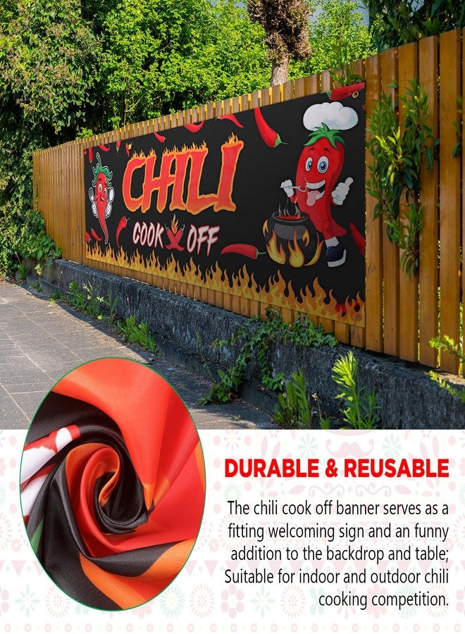 RoundFunny 31 Pcs Chili Cook off Decorations Include Chili Cook off Banner Fire Foil Balloons Latex Balloon Artificial Hanging Pepper String for Chili Festival Party Supplies Fiesta Home Farm Wall - Image 4